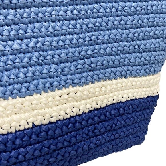 PRADA Stripe Raffia Small Tote Bag -  Multi Raffia Tote Bag 1192-050725 - Picture 7 of 14